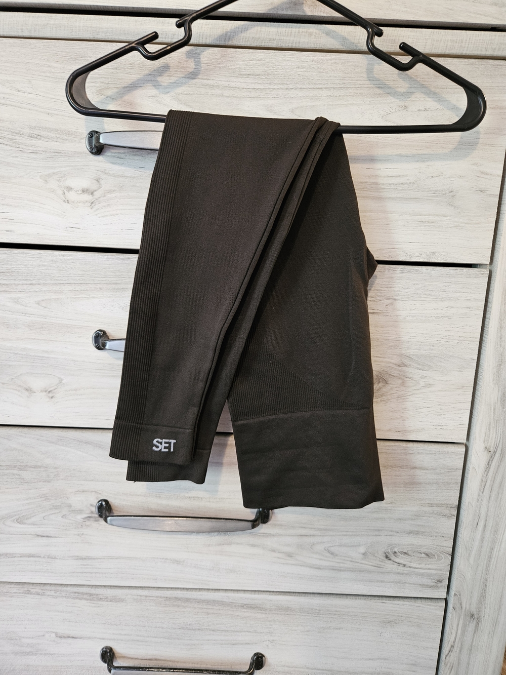 SET Active Black Seamless Leggings with White Logo